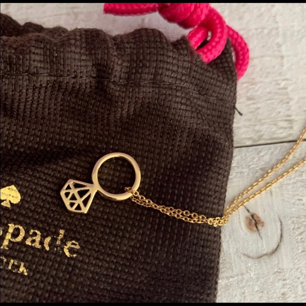 Kate spade kissed prince engagement ring necklace